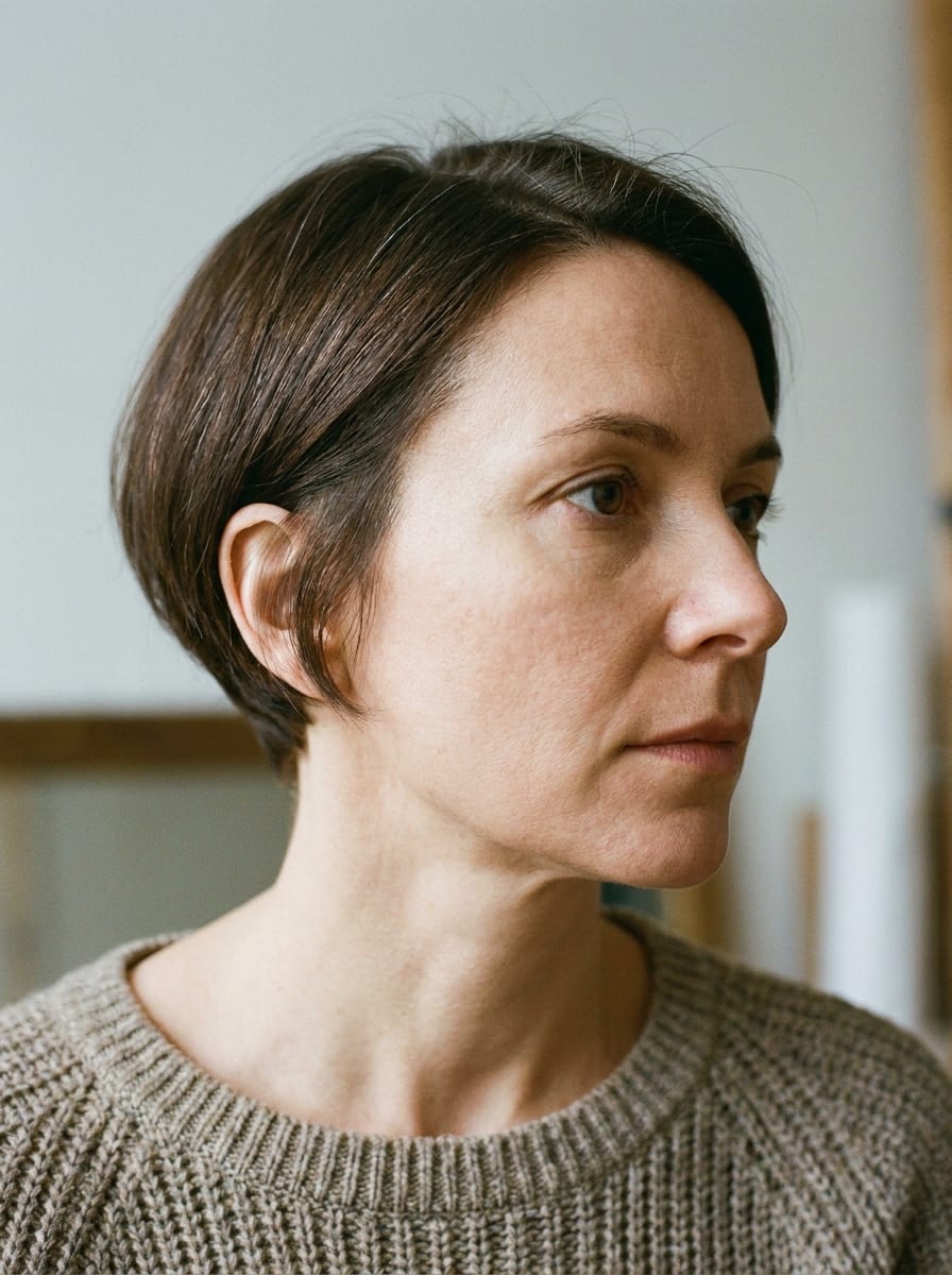 Ear-Length Bob mit klarer Kontur - Kurzhaarfrisur für feines Haar